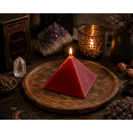 Red Pyramid Candle 10x10x7 - Esoteric Candle
