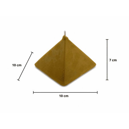 Pyramid Honey Candle 10x10x7 - Esoteric Candle