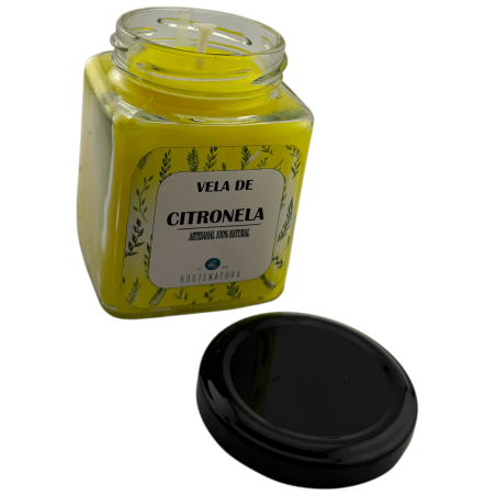 Espelma de Soja de Citronel·la en pot de vidre 7x8cm - Anti mosquits natural