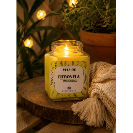 Citronella sojaljus i glasburk 7x8cm - Naturligt myggmedel