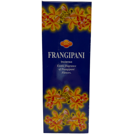 Encens Frangipanier SAC - Boîte de 6 paquets hexagonaux de 20 bâtonnets chacun, soit 120 bâtonnets d'encens
