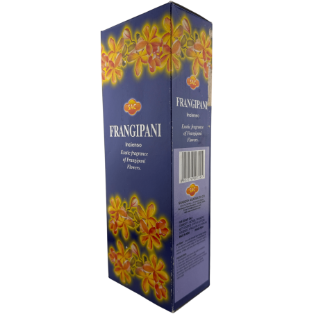 Encens Frangipanier SAC - Boîte de 6 paquets hexagonaux de 20 bâtonnets chacun, soit 120 bâtonnets d'encens