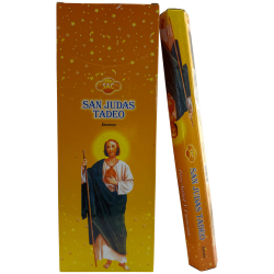 SAC Incense Saint Jude Thaddeus - Box of 6 hexagonal packs of 20 sticks each, 120 incense sticks
