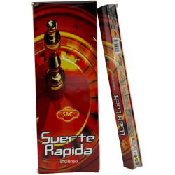 Encens SAC Fast Luck - Boîte de 6 paquets hexagonaux de 20 bâtonnets chacun, soit 120 bâtonnets d'encens