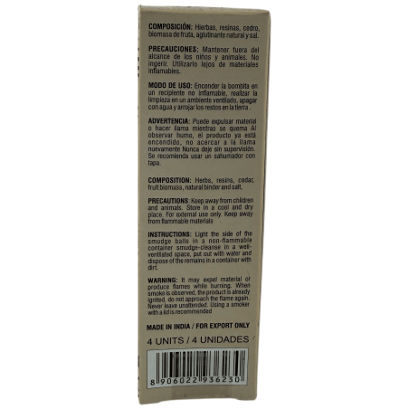 Bombas de incenso Wild Craft Golden Nag Vijayshree com sálvia branca - 4 unidades