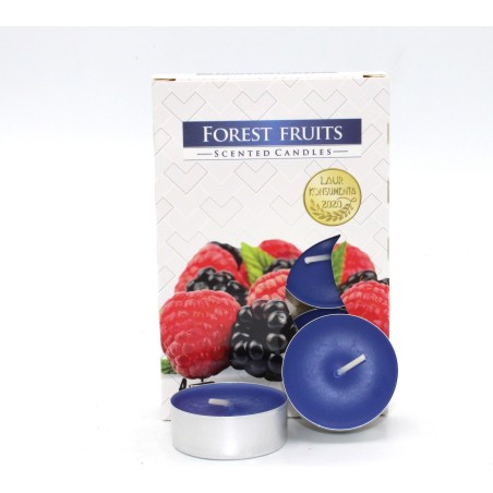 Pack 6 Velas de Té Perfumadas - Frutas del Bosque - Bispol Aura Fragances  - 1