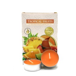 Pack 6 Velas de Té Perfumadas - Fruta tropical - Bispol Aura Fragances  - 1