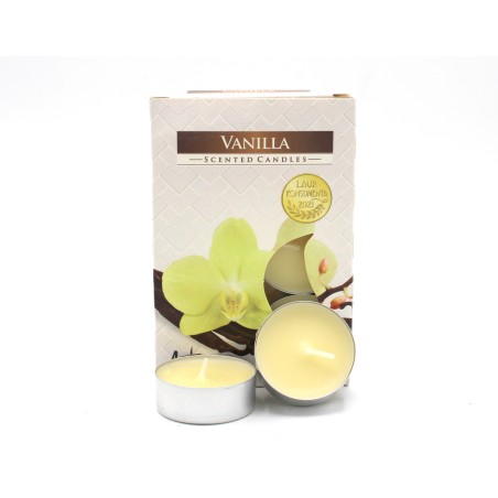Pack 6 Velas de Té Perfumadas - Vainilla - Bispol Aura Fragances  - 1