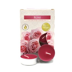 1x Set de 6 Velas de Té Perfumadas - Rose - Bispol Aura Fragances  - 1