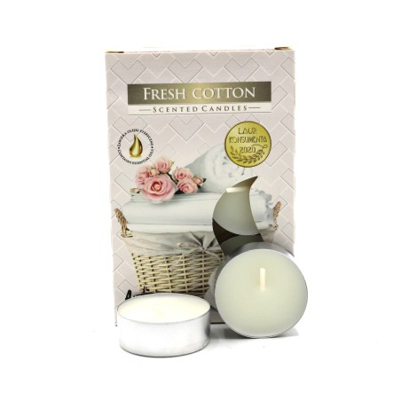 1x Set de 6 Velas de Té Perfumadas - Algodón fresco  - 1