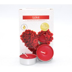 Pack 6 Velas de Té Perfumadas - Amor - Bispol Aura Fragances