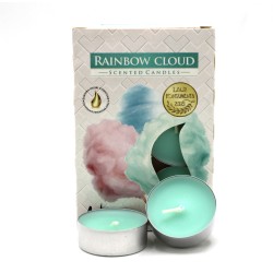 Set de 6 Velas de Té Perfumadas - Nubes de Arcoíris  - 1