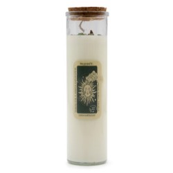 VELA HECHIZO MÁGICO - PROSPERIDAD - CON OJO DE TIGRE Y AVENTURINA VERDE Y MADRESELVA DE LIMÓN  - 1