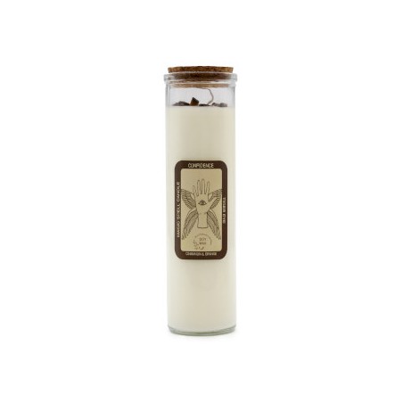 VELA HECHIZO MÁGICO - CONFIANZA - CON OJO DE TIGRE   PIEDRAS PRECIOSAS Y CANELA  - 1