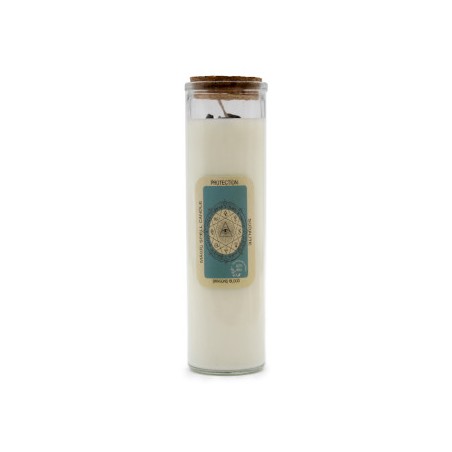 VELA HECHIZO MÁGICO - PROTECCIÓN - CON PIEDRAS PRECIOSAS DE SODALITA Y SANGRE DE DRAGÓN  - 1