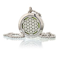 Collar difusor de aromaterapia 25mm - Flor de la Vida  - 1