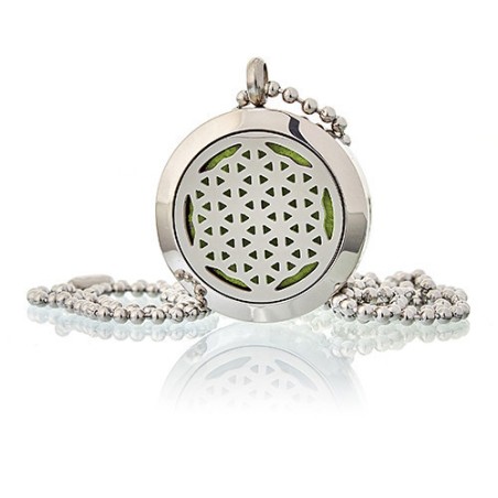 Collar difusor de aromaterapia 25mm - Flor de la Vida  - 1