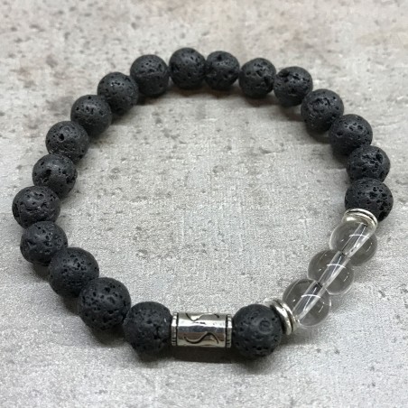 Pulsera de Piedra de Lava - Tribal - Cuarzo de Roca  - 4