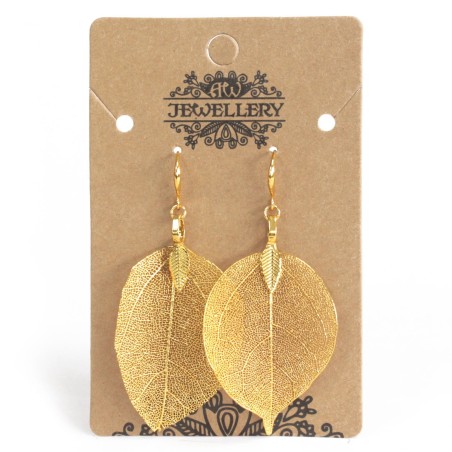 Pendientes - Hoja de valor - Oro  - 4