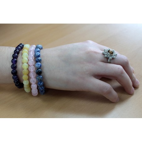 Brazalete de Energía - Jaspe blanco  - 2