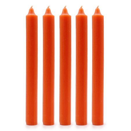 Velas a Granel de Color Sólido - Naranja Rústico - Paquete de 10  - 8
