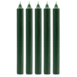 Velas a Granel de Color Sólido - Verde Acebo Rústico - Paquete de 10  - 8