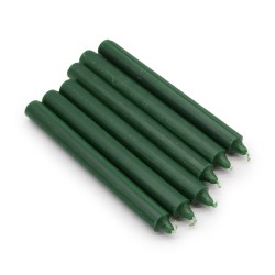 Velas a Granel de Color Sólido - Verde Acebo Rústico - Paquete de 10  - 9