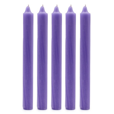 Velas a Granel de Color Sólido - Lila Rústica - Paquete de 10  - 8