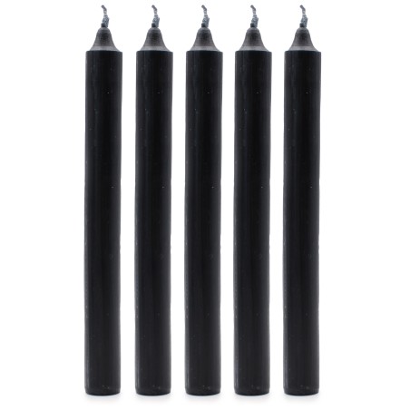 Velas a Granel de Color Sólido - Negro Rústico - Paquete de 10  - 8