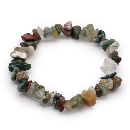 Pulsera Fragmentos de Piedras Preciosas -Ágata de musgo  - 1