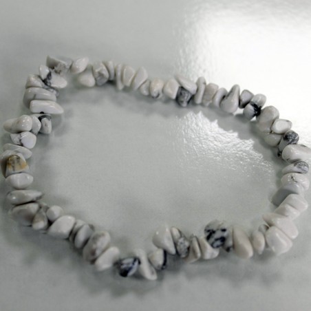 Pulsera Fragmentos de Piedras Preciosas - Jaspe blanco  - 3