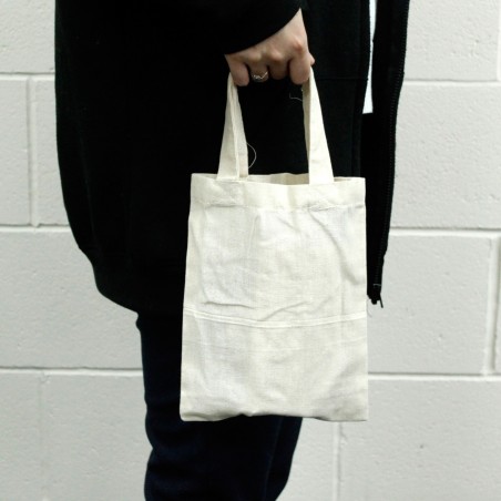 Bolso pequeño de algodón natural 4oz 25x20cm  - 2