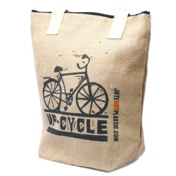 Bolso de yute ecológico - Bicicleta - (4 diseños surtidos)  - 1