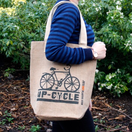 Bolso de yute ecológico - Bicicleta - (4 diseños surtidos)  - 4