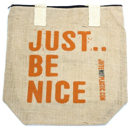 Bolso de yute ecológico - Just be nice - (4 diseños surtidos)  - 3