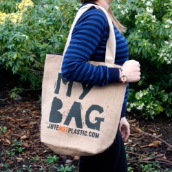 Bolso de yute ecológico - Mi bolsa - (4 diseños surtidos)  - 4