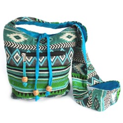 Tejido Jacquard - Mochila peq. Teal  - 1