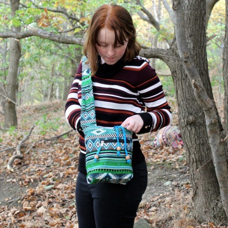 Tejido Jacquard - Mochila peq. Teal  - 2