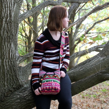 Tejido Jacquard - Mochila peq. Rosada  - 2
