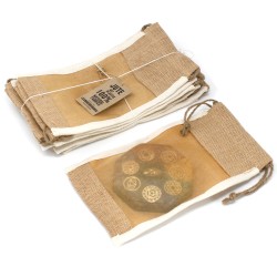 Bolsa Grande de Yute Lavada - 26x15cm  - 3