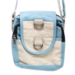 Bolsos de viaje de algodón natural - Verde azulado  - 1
