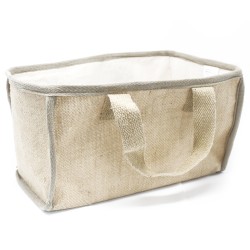 Cesta grande de yute - 33x18x20cm - Natutal  - 1