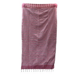Toalla Pareo de Algodón - 100x180 cm - Rosa Calido  - 4