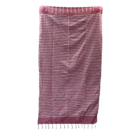 Toalla Pareo de Algodón - 100x180 cm - Rosa Calido  - 4