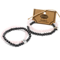 Pulsera de Piedras Preciosas Magnéticas - Cuarzo rosa  - 3