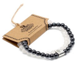 Pulsera de Piedras Preciosas Magnéticas - Cuarzo Blanco  - 1