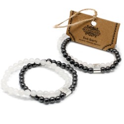 Pulsera de Piedras Preciosas Magnéticas - Cuarzo Blanco  - 3