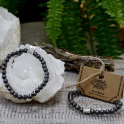 Pulsera de Piedras Preciosas Magnéticas - Cuarzo Blanco  - 4