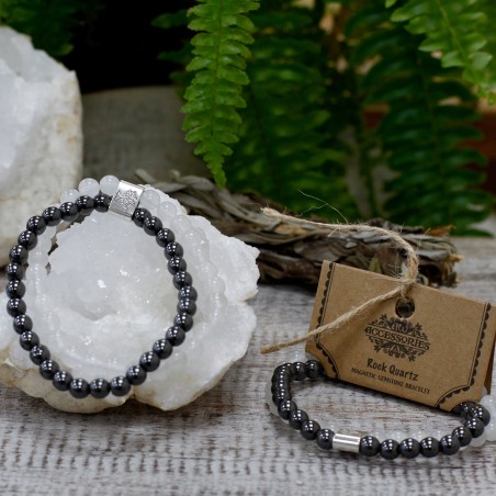 Pulsera de Piedras Preciosas Magnéticas - Cuarzo Blanco  - 4