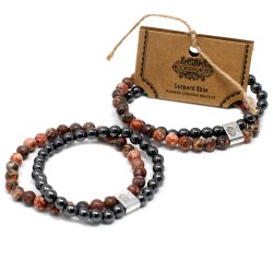 Pulsera de Piedras Preciosas Magnéticas - Piel de Leopardo  - 3